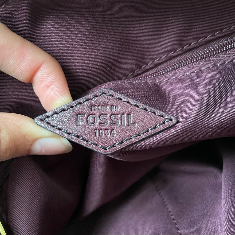 Fossil Maroon Leather Bag - Picture 4 of 9
